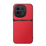 Per vivo iQOO 13 Custodia per telefono antiurto magnetica in pelle Litchi con copertura completa (rossa)
