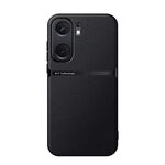 Per vivo iQOO Neo9 Custodia per telefono antiurto magnetica in pelle Litchi a copertura totale (nera)
