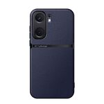 Per vivo iQOO Neo9 Custodia per telefono antiurto magnetica in pelle Litchi con copertura completa (blu navy)