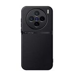 Per vivo X200 Custodia per telefono antiurto magnetica in pelle Litchi con copertura completa (nera)