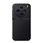 Per vivo X200 Pro mini Custodia per telefono antiurto magnetica in pelle Litchi con copertura completa (nera)