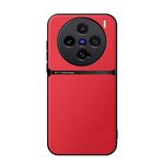 Per vivo X200 Pro mini Custodia per telefono antiurto magnetica in pelle Litchi con copertura completa (rossa)