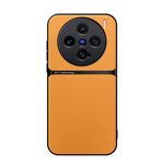 Per vivo X200 Pro mini Custodia per telefono antiurto magnetica in pelle Litchi con copertura completa (giallo)
