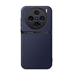 Per vivo X200 Pro mini Custodia per telefono antiurto magnetica in pelle Litchi con copertura completa (blu navy)