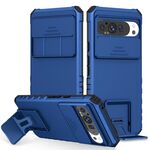 Per Google Pixel 9 Pro XL Custodia per telefono con supporto stereoscopico scorrevole Camshield (blu)