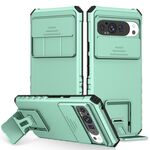 Per Google Pixel 9 Pro XL Custodia per telefono con supporto stereoscopico scorrevole Camshield (verde chiaro)