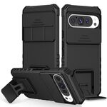 Per Google Pixel 9 Pro Custodia per telefono con supporto stereoscopico scorrevole Camshield (nero)