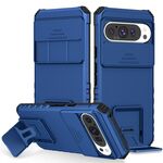 Per Google Pixel 9 Pro Custodia per telefono con supporto stereoscopico scorrevole Camshield (blu)
