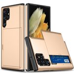 Per Samsung Galaxy S25 Ultra 5G Custodia antiurto con slot per schede (oro)