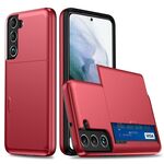 Per Samsung Galaxy S25+ 5G Custodia antiurto con slot per schede (rosso)