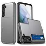 Per Samsung Galaxy S25+ 5G Custodia antiurto con slot per schede (grigio)