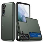 Per Samsung Galaxy S25+ 5G Custodia antiurto con slot per schede (verde scuro)