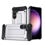 Per Samsung Galaxy S25+ 5G Magic Armor TPU Hybrid PC Phone Case (Argento)