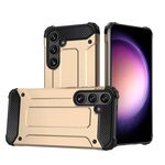 Per Samsung Galaxy S25+ 5G Magic Armor TPU Hybrid PC Phone Case (oro)