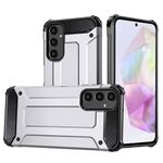 Per Samsung Galaxy S24 FE 5G Magic Armor TPU Hybrid PC Phone Case (Argento)