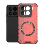 Per Xiaomi 15 Custodia antiurto con anello magnetico a nido d'ape per telefono (rosso)