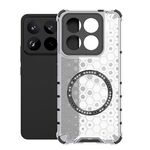 Per Xiaomi 15 Pro Honeycomb Custodia antiurto con anello magnetico per telefono (bianco)