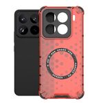 Per Xiaomi 15 Pro Honeycomb Anello Magnetico Antiurto Custodia per Telefono (Rosso)