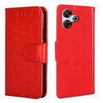 Per Redmi 13 4G Custodia in pelle con texture di cristallo (rosso)