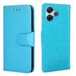 Per Redmi 13 4G Custodia in pelle con texture di cristallo (blu cielo)