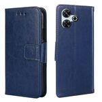 Per Redmi 13 4G Custodia in pelle con texture di cristallo (blu reale)