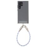 Cavo di ricarica dati da tipo C a tipo C, cinturino da polso per telefono, cordino corto (verde, viola, bianco)