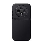 Per OPPO Reno12 F 5G Custodia per telefono antiurto magnetica in pelle Litchi con copertura completa (nera)