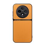 Per OPPO Reno12 F 5G Custodia per telefono antiurto magnetica in pelle Litchi con copertura completa (giallo)