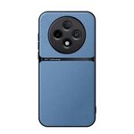 Per OPPO Reno12 F 5G Custodia per telefono antiurto magnetica in pelle Litchi con copertura completa (blu)