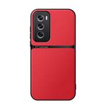 Per OPPO Reno12 Global Litchi Leather Magnetic Full Coverage Antiurto Custodia per telefono (Rosso)