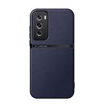 Per OPPO Reno12 Pro Custodia per telefono antiurto magnetica in pelle Litchi globale a copertura totale (blu navy)