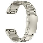 Per Garmin 22mm Five-beads Titanium Alloy Push Buckle Metal Quick Release Watch Band (Colore Titanio)