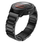 Per Garmin 26mm cinturino in lega di titanio a tre perle con fibbia a pressione in metallo a sgancio rapido (nero)