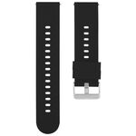 Cinturino per orologio in silicone con fibbia in acciaio tinta unita da 18 mm (nero)