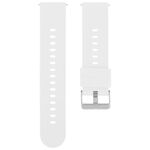 Cinturino per orologio in silicone con fibbia in acciaio tinta unita da 18 mm (bianco)