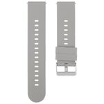 Cinturino per orologio in silicone con fibbia in acciaio tinta unita da 18 mm (grigio)