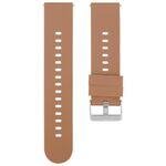 Cinturino per orologio in silicone con fibbia in acciaio tinta unita da 18 mm (marrone)