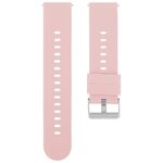 Cinturino per orologio in silicone con fibbia in acciaio tinta unita da 18 mm (rosa)