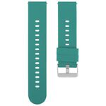 Cinturino per orologio in silicone con fibbia in acciaio tinta unita da 18 mm (verde scuro)