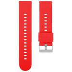 Cinturino per orologio in silicone con fibbia in acciaio tinta unita da 18 mm (rosso)