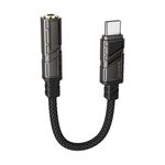 Convertitore audio digitale Borofone BV23 da 15 cm tipo C a 3,5 mm Dignity (nero)