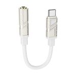 Convertitore audio digitale Borofone BV23 da 15 cm tipo C a 3,5 mm Dignity (bianco)