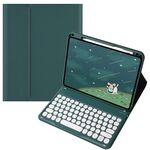 Per OPPO Pad 3 / Pad 2 Custodia in pelle con tastiera Bluetooth color caramella, tasto rotondo con touchpad (verde)