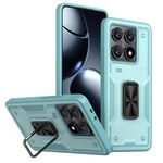 Per Xiaomi 14T Pro Custodia per telefono in TPU ibrido per PC con supporto ad anello (blu)