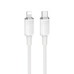 Borofone BU56 Succeed PD27W Cavo dati di ricarica rapida da tipo C a 8 pin, lunghezza: 1,2 m (bianco)