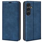 Per Samsung Galaxy S25+ 5G Custodia in pelle con ventosa magnetica Retro-skin (blu scuro)