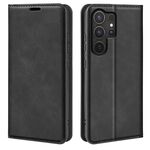 o Custodia in pelle con ventosa magnetica retro-skin per Samsung Galaxy S25 Ultra 5G (nera)