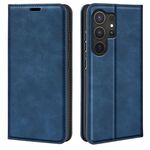 o Custodia in pelle con ventosa magnetica retro-skin per Samsung Galaxy S25 Ultra 5G (blu scuro)