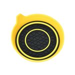 Car Bowl-shaped antiscivolo termoisolante doppio anello Water Coaster, colore: giallo