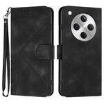 Per OPPO Find X8 Custodia in pelle con motivo a linee (nero)